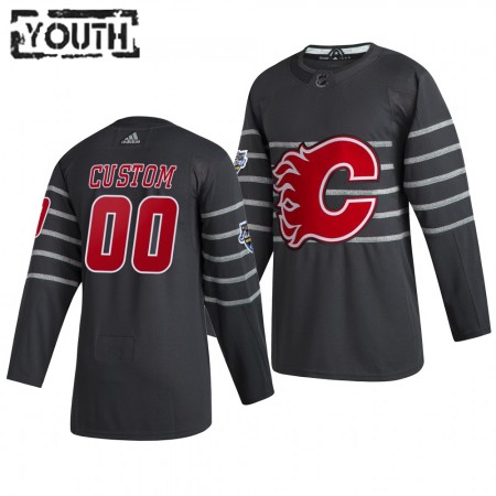 Camisola Calgary Flames Personalizado Cinza Adidas 2020 NHL All-Star Authentic - Criança